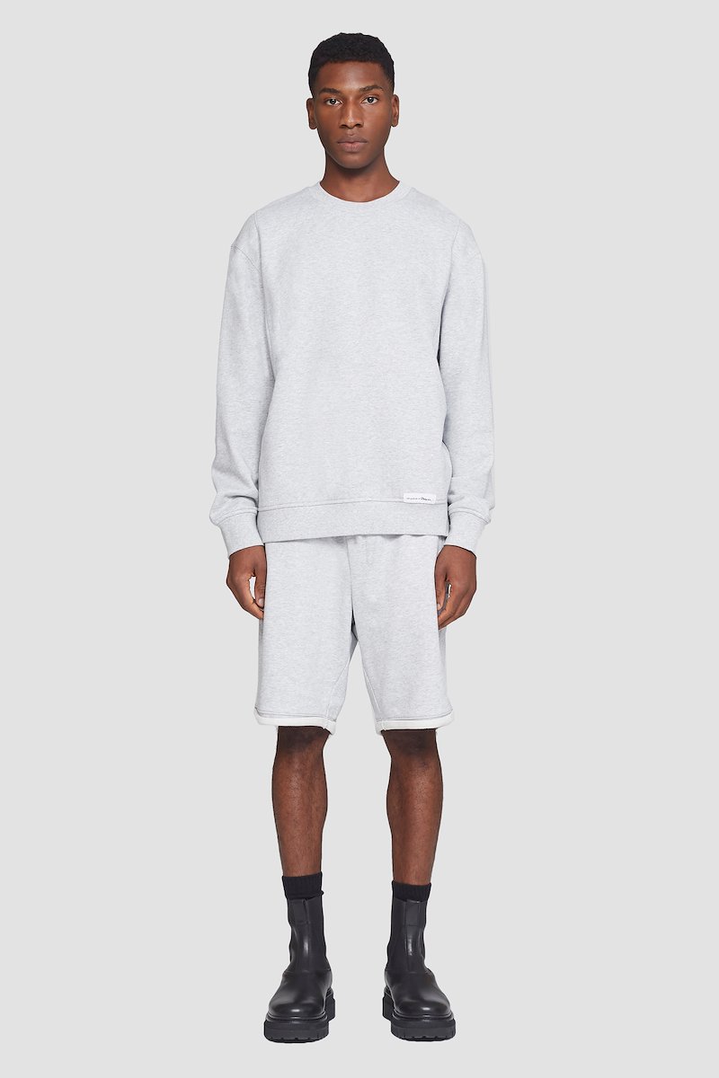 The Everyday Crew Sweatshirt-grey #1 The Everyday Crew Sweatshirt, Light heather grey cotton Everyday terrycloth sweatshirt from 3.1 PHILLIP LIM featuring terry-cloth effect, round neck, long sleeves, ribbed cuffs and straight hem.- 1