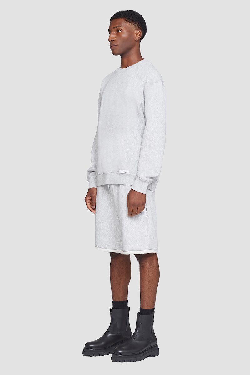 The Everyday Crew Sweatshirt-grey #0 The Everyday Crew Sweatshirt, Light heather grey cotton Everyday terrycloth sweatshirt from 3.1 PHILLIP LIM featuring terry-cloth effect, round neck, long sleeves, ribbed cuffs and straight hem.- 2