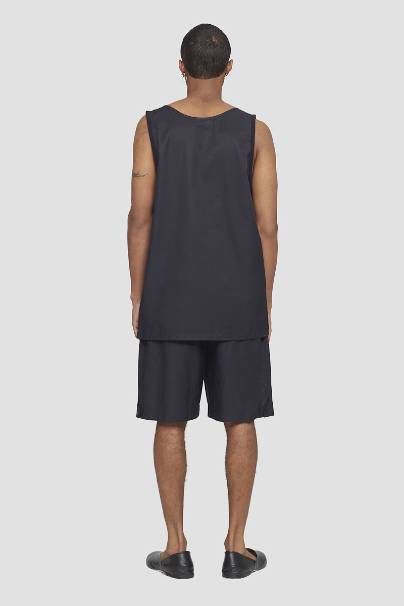 Muscle Tank-black #1 Muscle Tank, scoop-neck tank top from 3.1 PHILLIP LIM featuring black, cotton blend, jersey knit, scoop neck and sleeveless.- 3