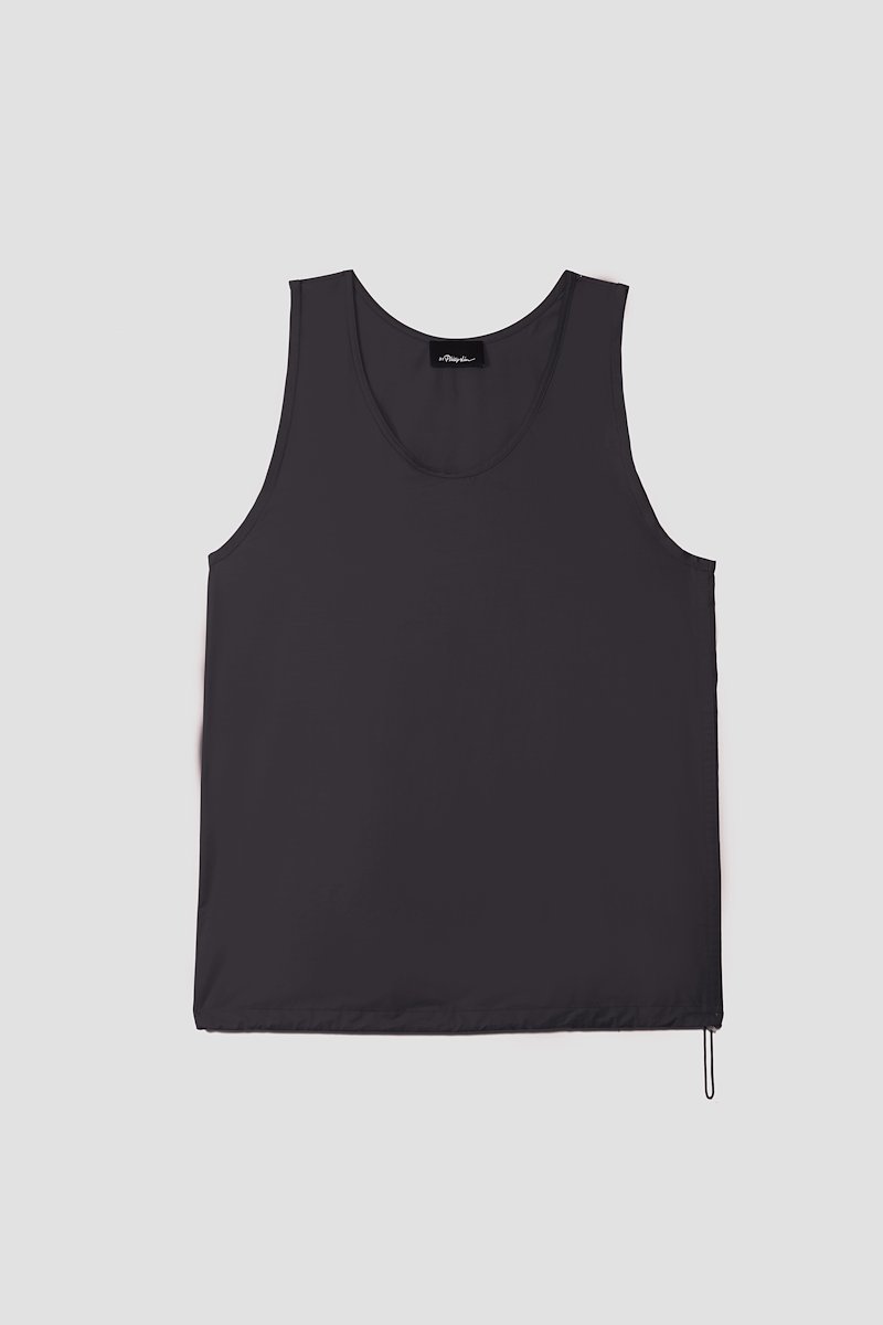 Muscle Tank-black #1 Muscle Tank, scoop-neck tank top from 3.1 PHILLIP LIM featuring black, cotton blend, jersey knit, scoop neck and sleeveless.- 5