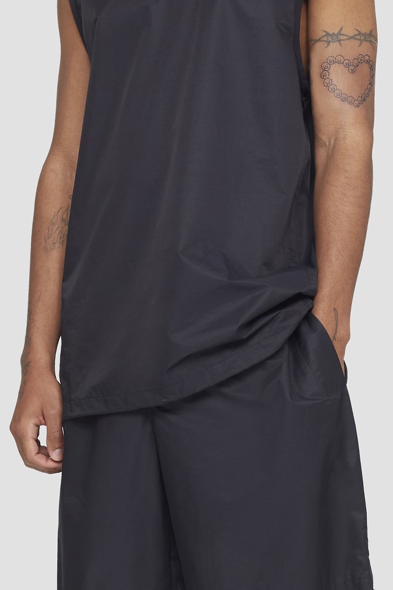 Muscle Tank-black #0 Muscle Tank, scoop-neck tank top from 3.1 PHILLIP LIM featuring black, cotton blend, jersey knit, scoop neck and sleeveless.- 4