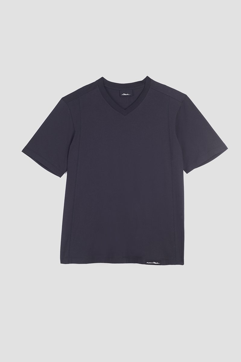 The Everyday V-Neck Tee-blue #1 The Everyday V-Neck Tee, Black cotton Everyday V-neck T-shirt from 3.1 PHILLIP LIM featuring V-neck, short sleeves and straight hem.- 5