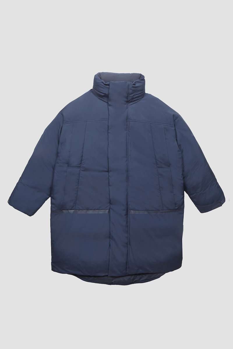 Unisex Duvet Parka-blue #0 Unisex Duvet Parka, Midnight blue Duvet oversized parka from 3.1 PHILLIP LIM featuring water-repellent, detachable hood, high neck, front press-stud and zip fastening, long sleeves, two handwarmer pockets and curved hem.- 12