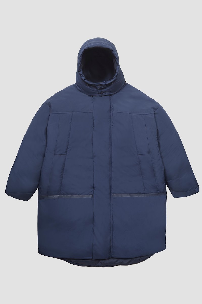 Unisex Duvet Parka-blue #0 Unisex Duvet Parka, Midnight blue Duvet oversized parka from 3.1 PHILLIP LIM featuring water-repellent, detachable hood, high neck, front press-stud and zip fastening, long sleeves, two handwarmer pockets and curved hem.- 10