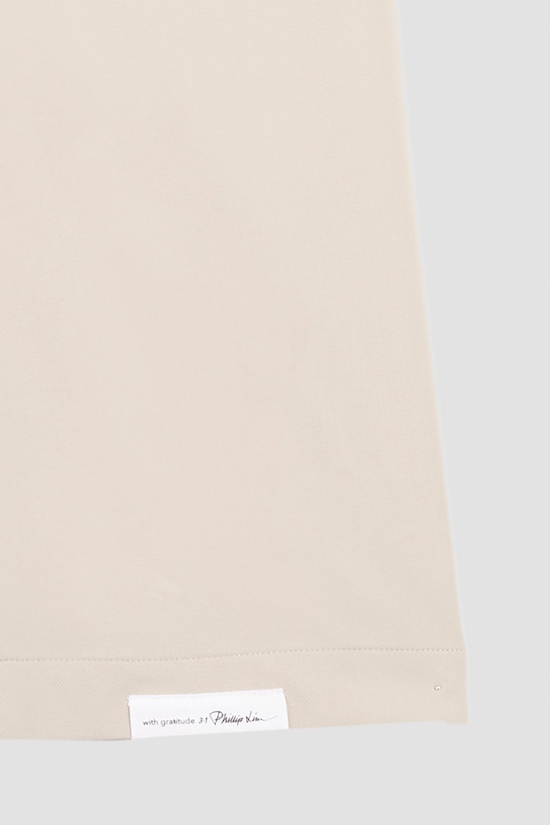 Kickin' It Shirt-neutrals #1 Kickin' It Shirt, Beige Kickin It short-sleeved shirt from 3.1 PHILLIP LIM featuring spread collar, concealed front fastening, short sleeves, chest patch pocket and straight hem.- 7