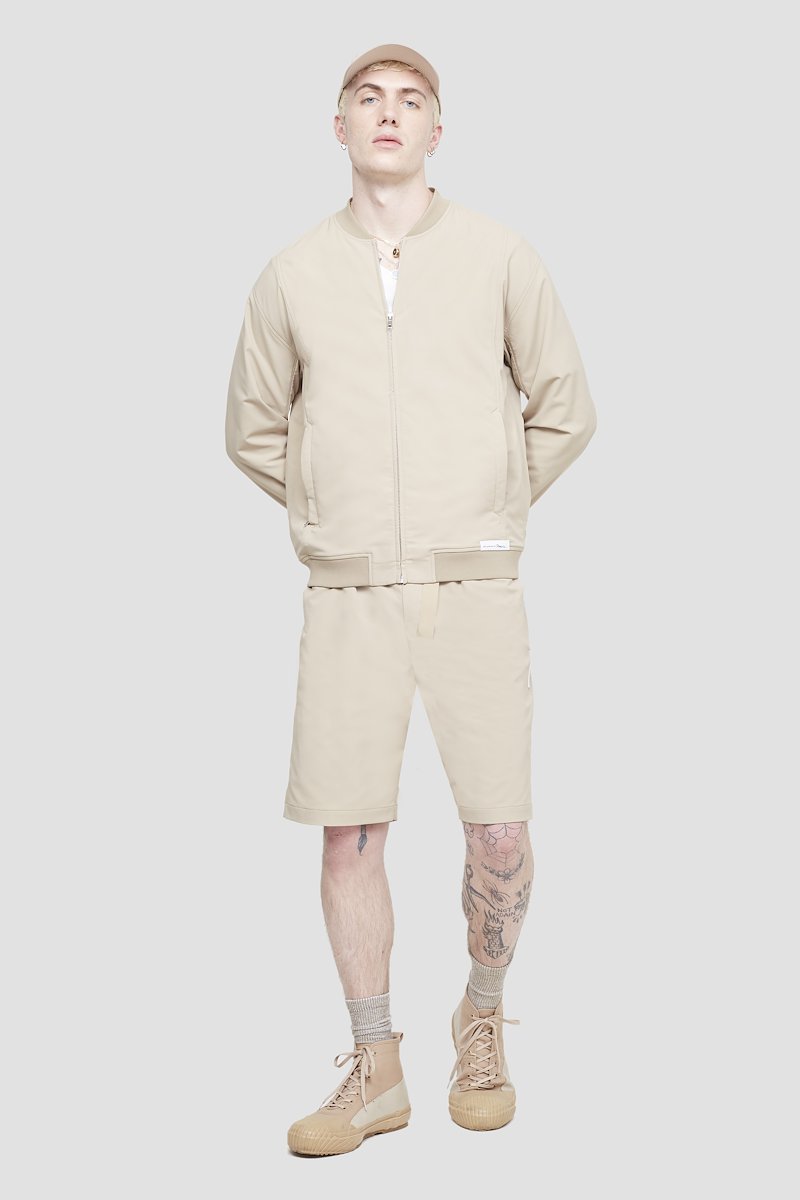 Kickin' It Bomber Jacket-neutrals #1 Kickin' It Bomber Jacket, Khaki Kickin' It bomber jacket from 3.1 PHILLIP LIM featuring logo patch to the front, band collar, long sleeves, press-stud fastening cuffs, front zip fastening, two side slit pockets and ribbed edge.- 1