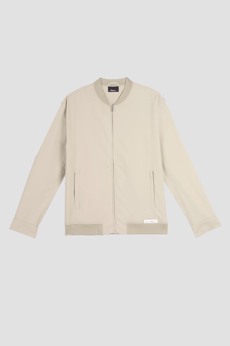 Kickin' It Bomber Jacket-neutrals #1 Kickin' It Bomber Jacket, Khaki Kickin' It bomber jacket from 3.1 PHILLIP LIM featuring logo patch to the front, band collar, long sleeves, press-stud fastening cuffs, front zip fastening, two side slit pockets and ribbed edge.- 5