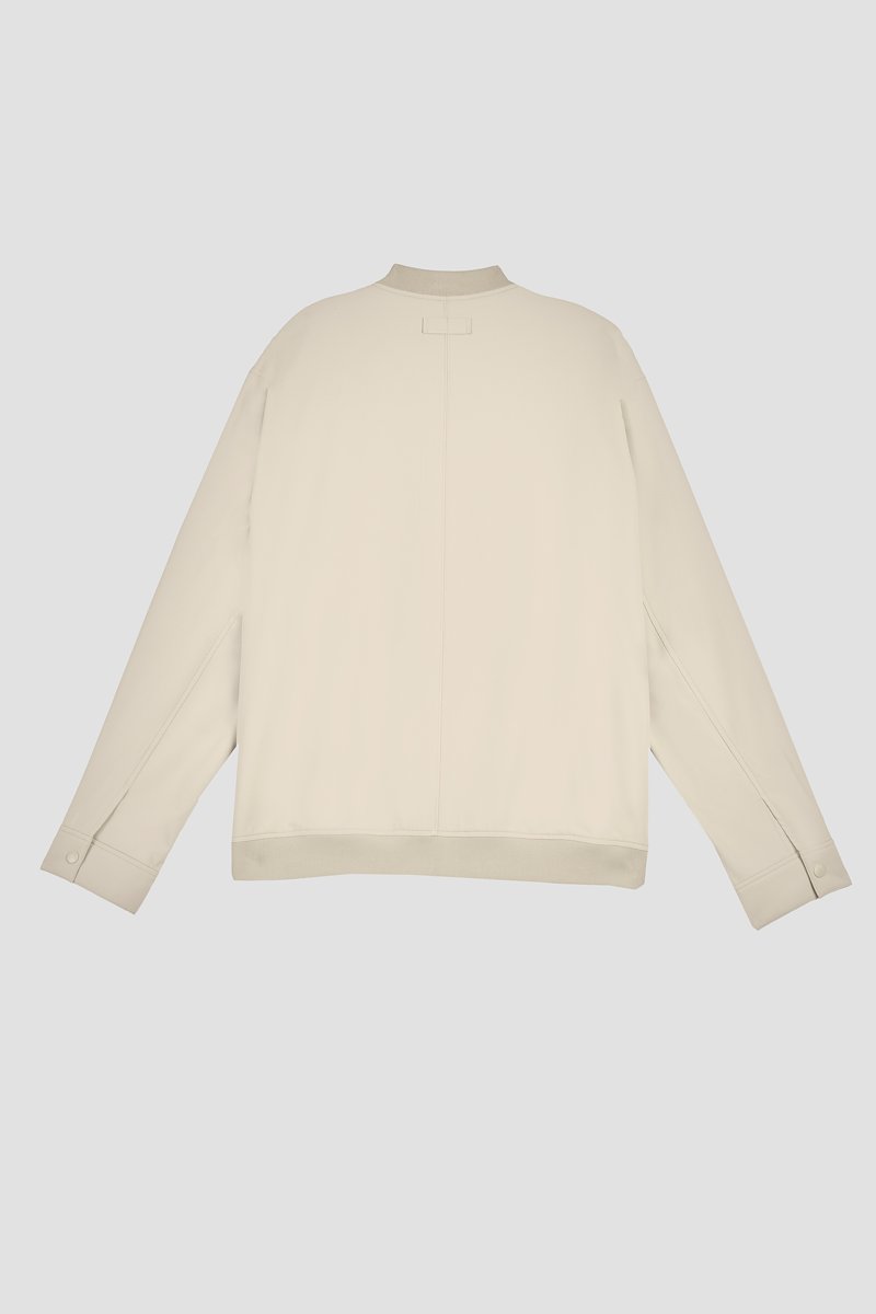 Kickin' It Bomber Jacket-neutrals #0 Kickin' It Bomber Jacket, Khaki Kickin' It bomber jacket from 3.1 PHILLIP LIM featuring logo patch to the front, band collar, long sleeves, press-stud fastening cuffs, front zip fastening, two side slit pockets and ribbed edge.- 8