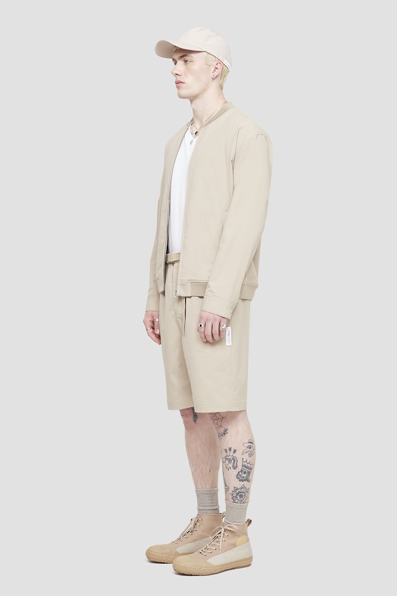 Kickin' It Bomber Jacket-neutrals #0 Kickin' It Bomber Jacket, Khaki Kickin' It bomber jacket from 3.1 PHILLIP LIM featuring logo patch to the front, band collar, long sleeves, press-stud fastening cuffs, front zip fastening, two side slit pockets and ribbed edge.- 2