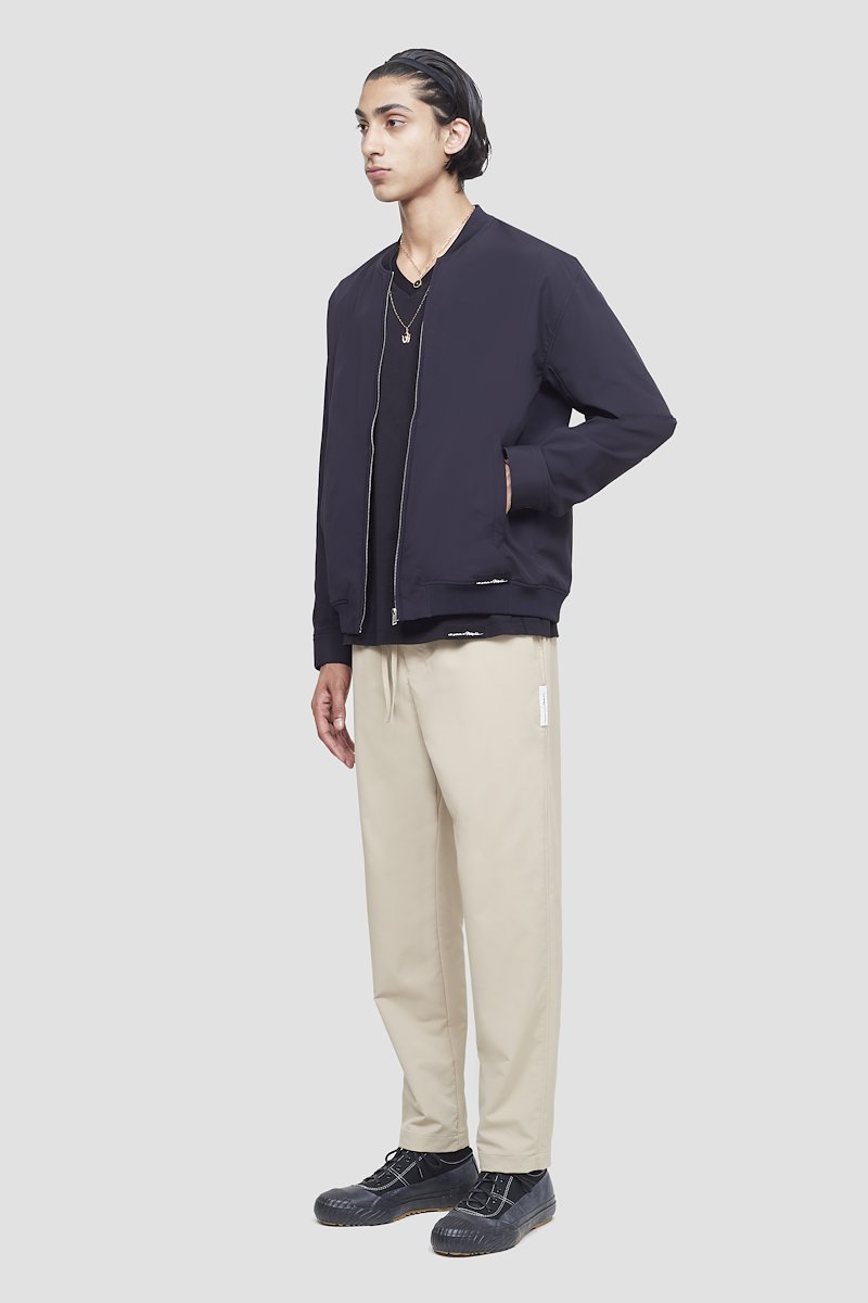 Kickin' It Bomber Jacket-blue #1 Kickin' It Bomber Jacket, Midnight blue Kickin It bomber jacket from 3.1 PHILLIP LIM featuring ribbed detailing, logo patch to the front, band collar, front zip fastening, long sleeves and two front welt pockets.- 3