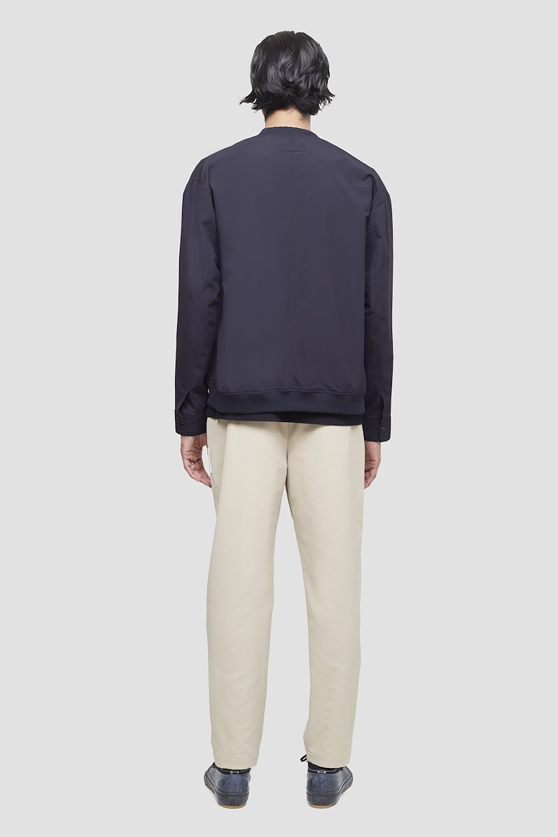 Kickin' It Bomber Jacket-blue #0 Kickin' It Bomber Jacket, Midnight blue Kickin It bomber jacket from 3.1 PHILLIP LIM featuring ribbed detailing, logo patch to the front, band collar, front zip fastening, long sleeves and two front welt pockets.- 4