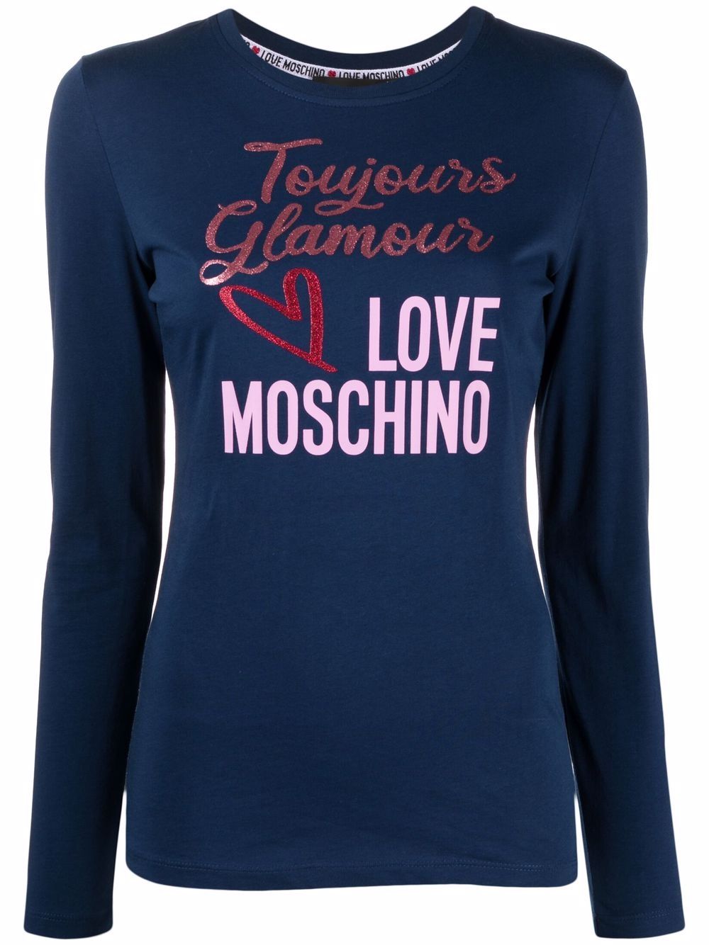 фото Love moschino топ с длинными рукавами и логотипом