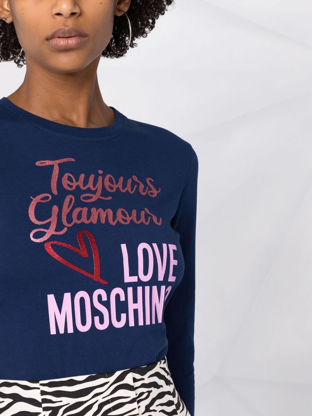 фото Love moschino топ с длинными рукавами и логотипом