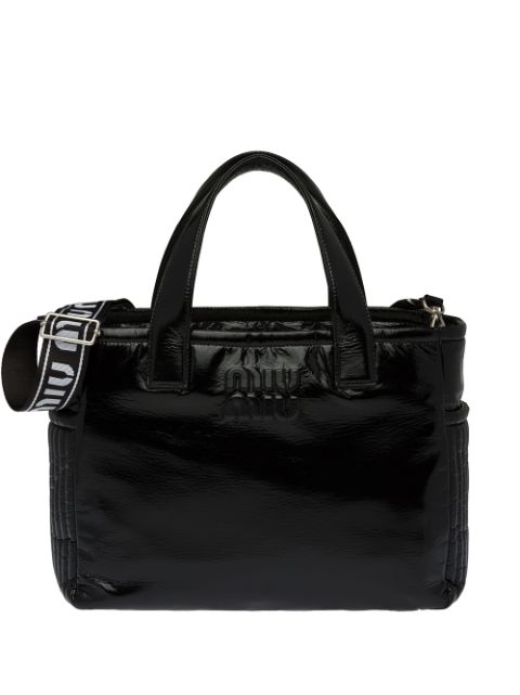 Miu Miu Ciré logo-strap tote bag WOMEN