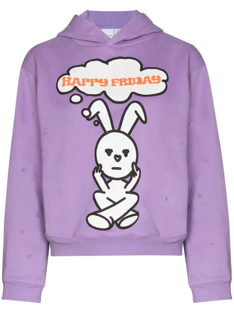 Natasha Zinko distressed happy friday hoodie