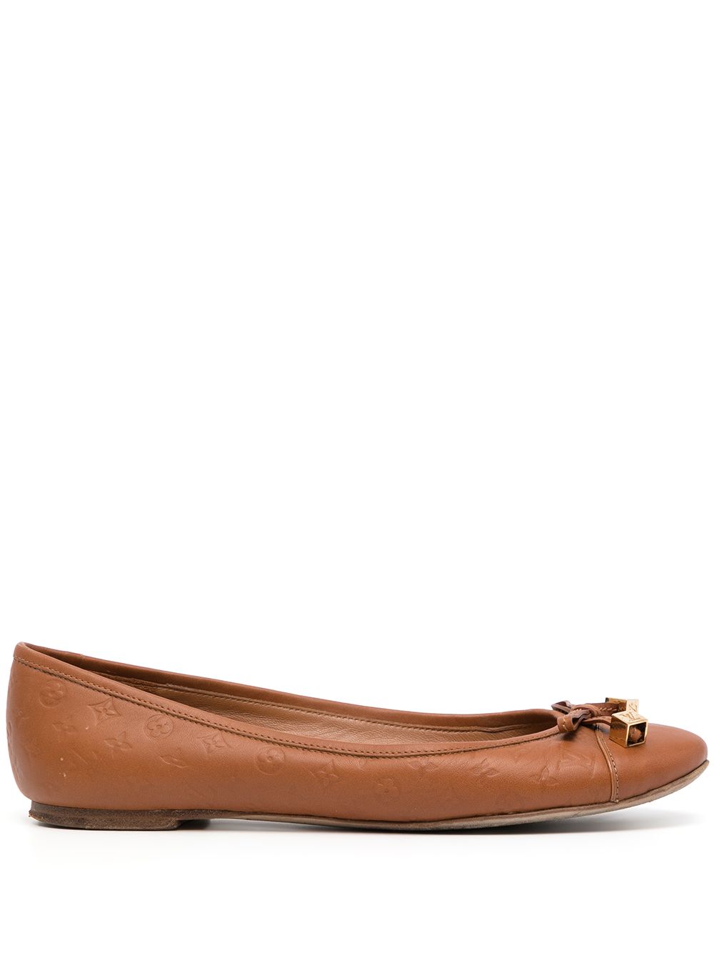 Pre-owned Louis Vuitton  Round-toe Ballerina Shoes In Brown