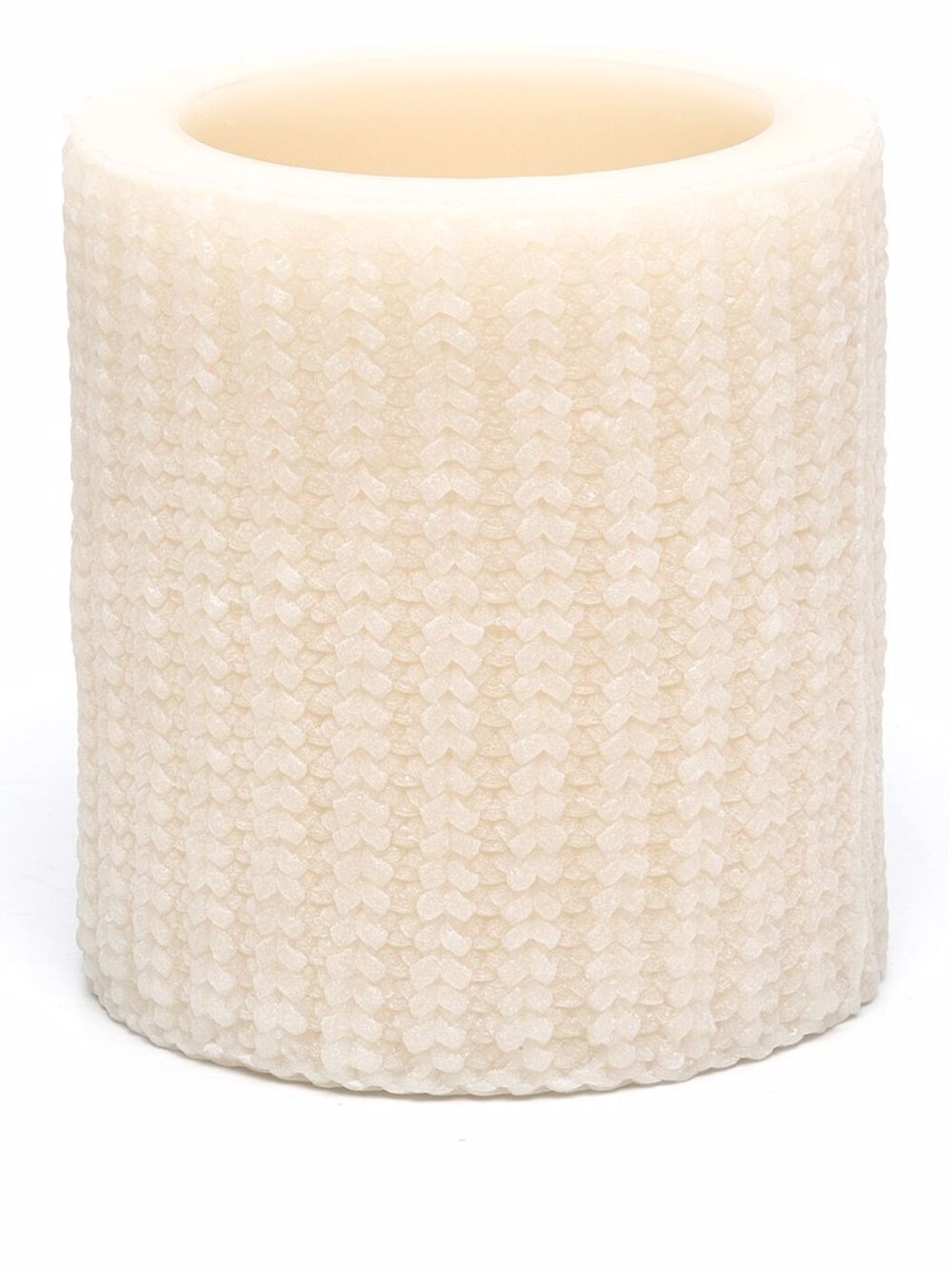 

Brunello Cucinelli knit-texture lantern candle - White