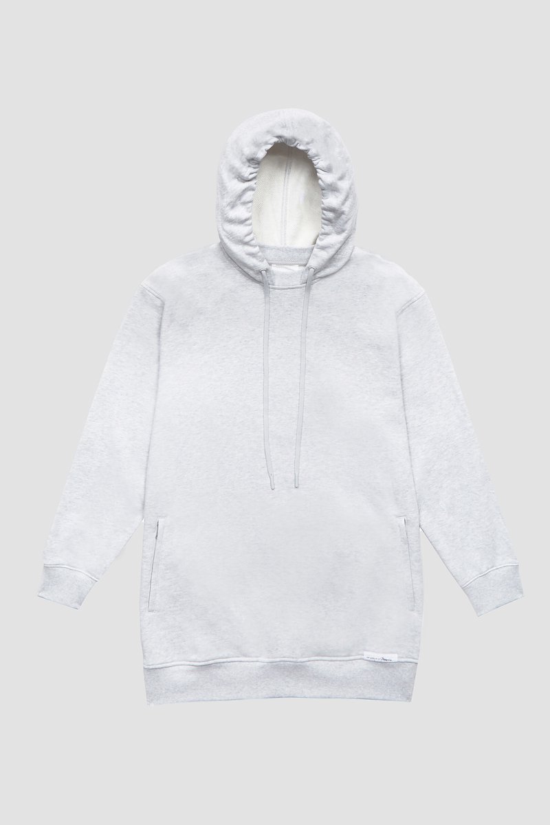 The Live-In Sweat Dress-grey #0 The Live-In Sweat Dress, Light heather grey stretch cotton The Live-In sweatshirt dress from 3.1 PHILLIP LIM featuring drawstring hood, drop shoulder, long sleeves, two side slit pockets, ribbed edge and thigh-length.- 6