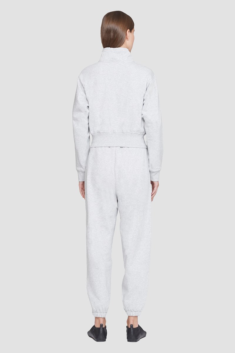 Don't Sweat It Zip-Up Jacket-grey #1 Don't Sweat It Zip-Up Jacket, Light heather grey cotton Don’t Sweat It zip-up jacket from 3.1 PHILLIP LIM featuring logo patch to the front, ribbed detailing, drawstring neck, front zip fastening, long sleeves, two front pouch pockets and straight hem.- 3