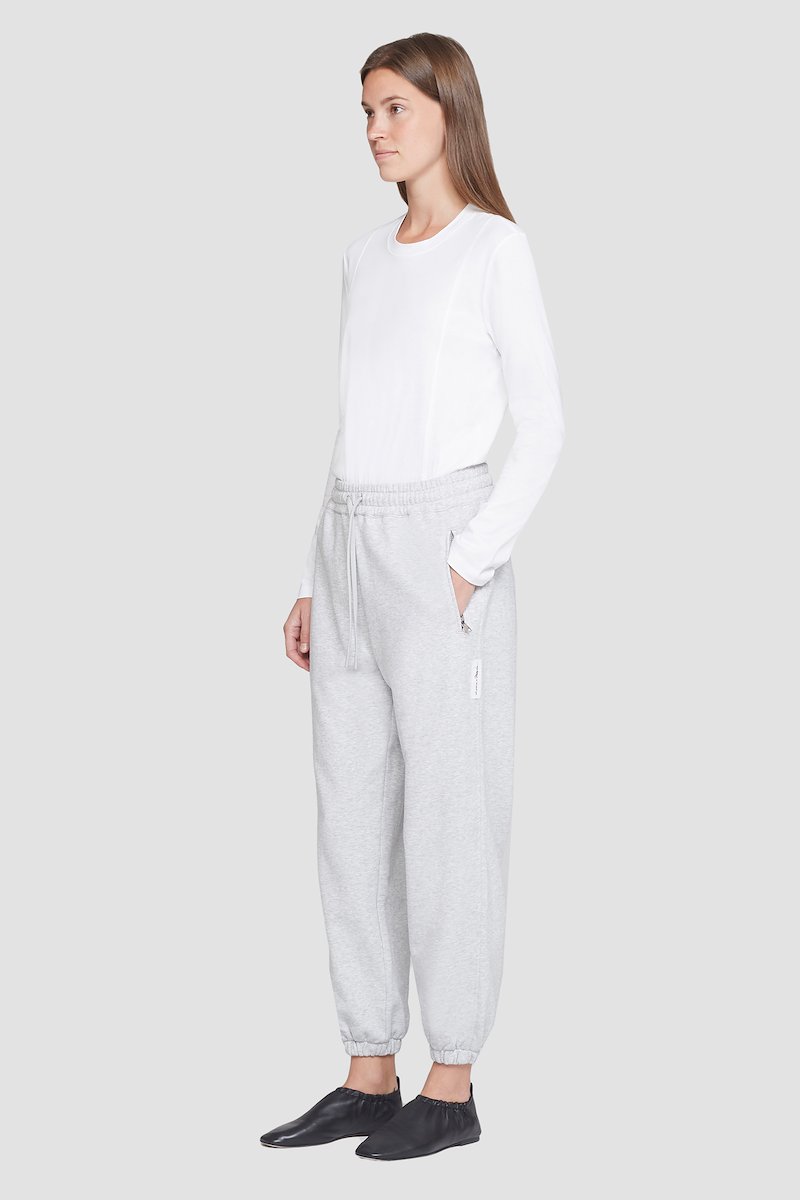 The Everyday Sweatpant-grey #0 The Everyday Sweatpant, Light heather grey cotton The Everyday track pants from 3.1 PHILLIP LIM featuring jersey fleece, logo patch to the side, elasticated ankles, elasticated drawstring waistband and two side zip-fastening pockets.- 2