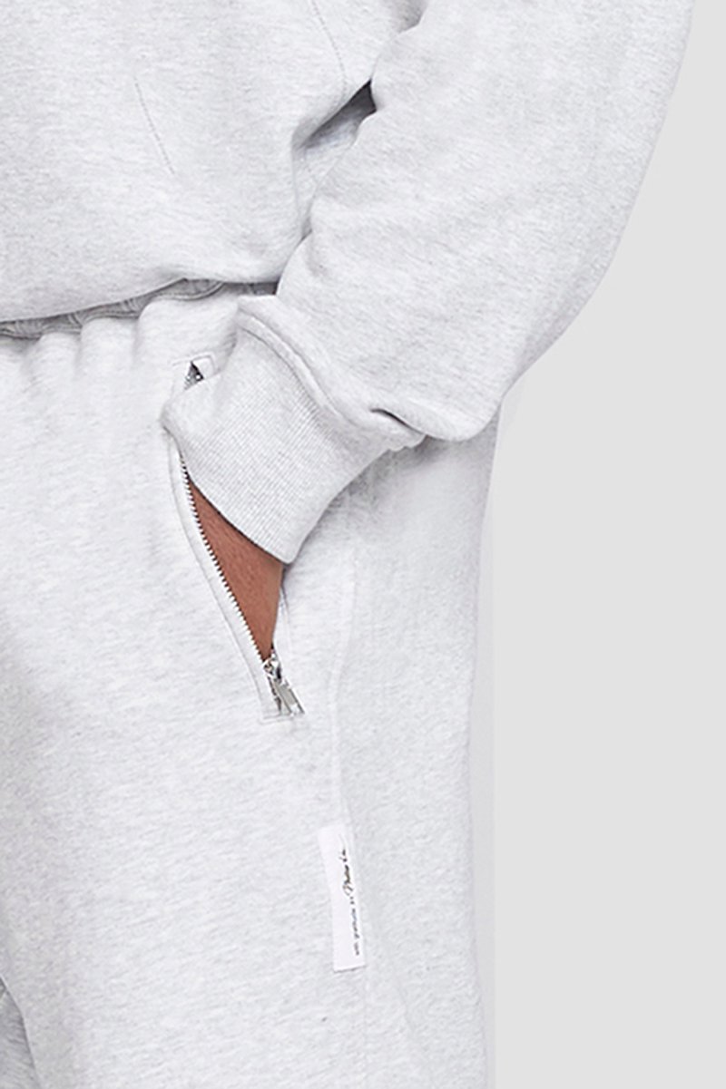 The Everyday Short-grey #0 The Everyday Short, Light heather grey cotton Everyday terrycloth shorts from 3.1 PHILLIP LIM featuring terry-cloth effect, drawstring fastening waist, two side inset pockets and thigh-length.- 4