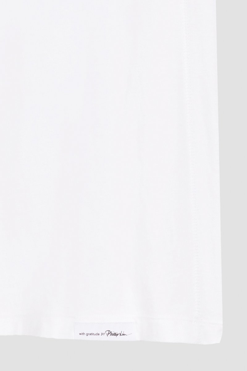 The Everyday V-Neck Tee-white #1 The Everyday V-Neck Tee, White cotton Everyday V-neck T-shirt from 3.1 PHILLIP LIM featuring V-neck, short sleeves and straight hem.- 7