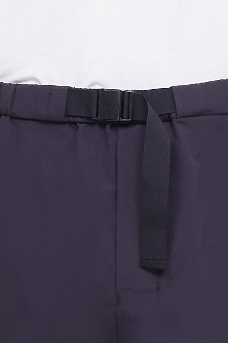 Kickin' It Short-blue #0 Kickin' It Short, Midnight blue Kickin It shorts from 3.1 PHILLIP LIM featuring logo patch to the side, belted waist, two side inset pockets and rear button-fastening pocket.- 4