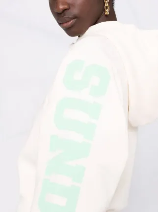 cropped logo sleeve hoodie展示图