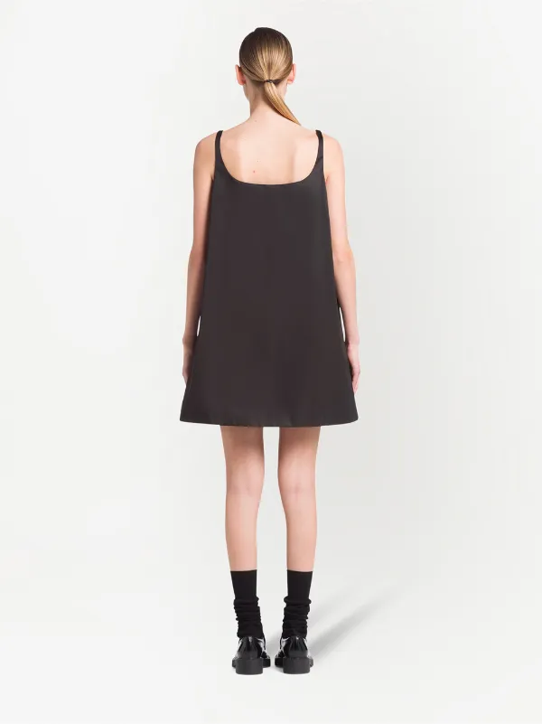 Prada logo plaque Sleeveless Dress Farfetch