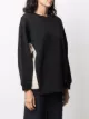 Moncler contrast-panel logo-embossed sweatshirt