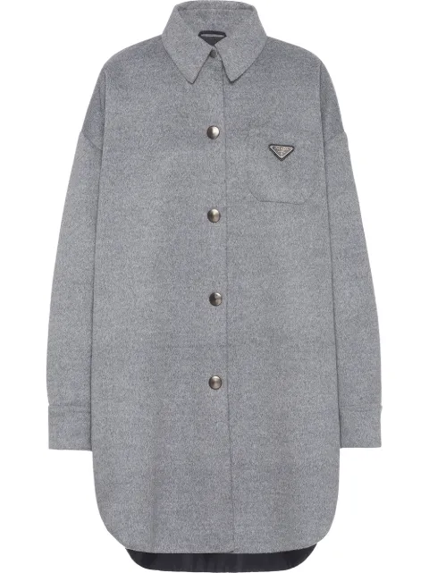 Prada single-breasted cashgora coat