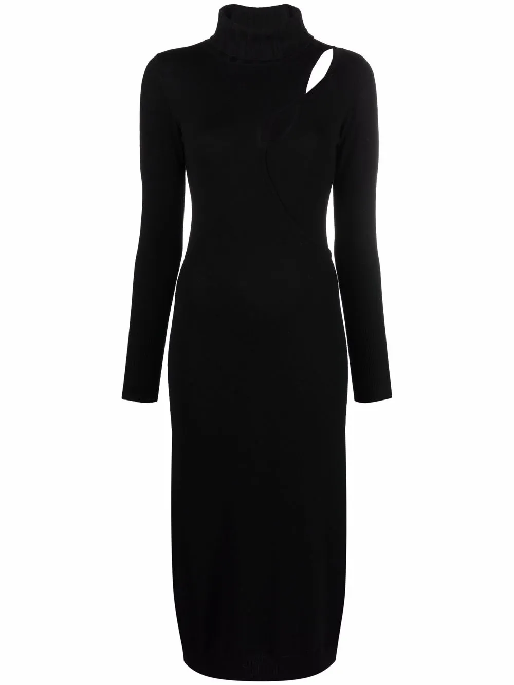 

Patrizia Pepe cutout-detail knitted dress - Black