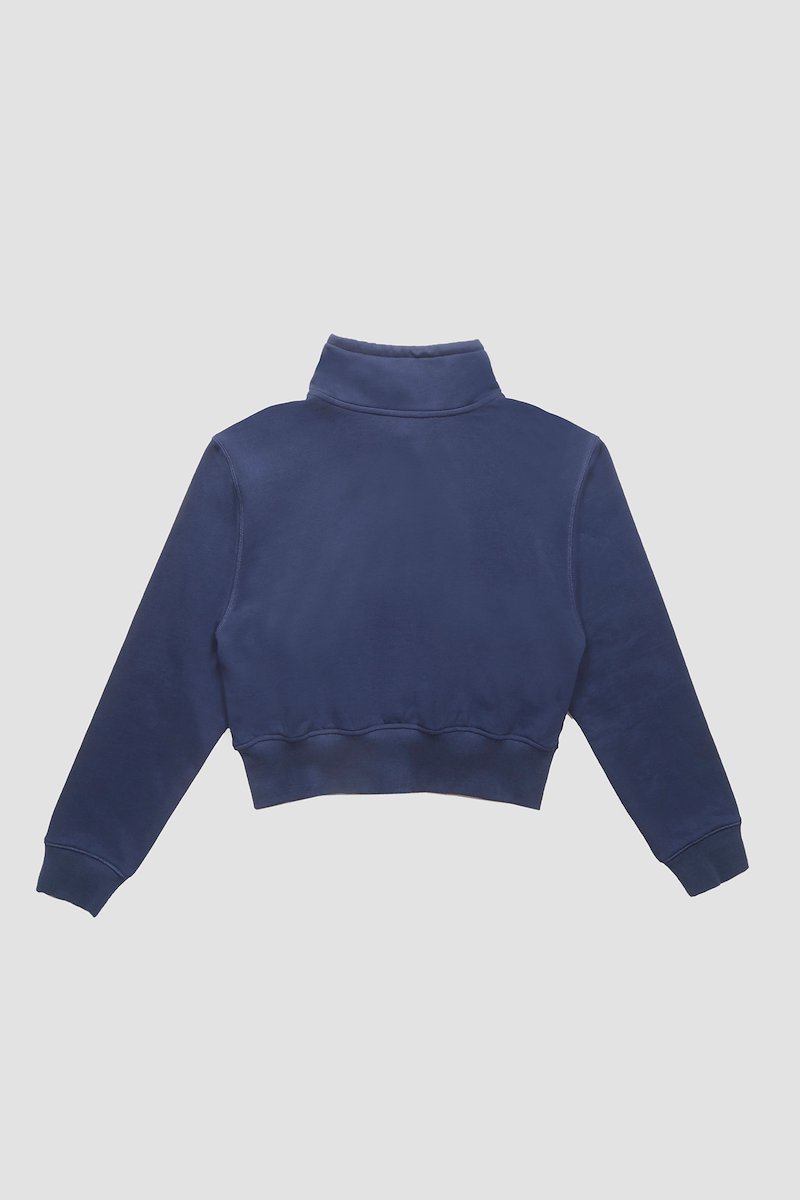 Don't Sweat It Zip-Up Jacket-blue #0 Don't Sweat It Zip-Up Jacket, Don’t Sweat It zip-up jacket from 3.1 PHILLIP LIM featuring navy blue, cotton, stand-up collar, drawstring neck, logo patch to the front, ribbed detailing, front zip fastening, long sleeves, two front pouch pockets and straight hem.- 8