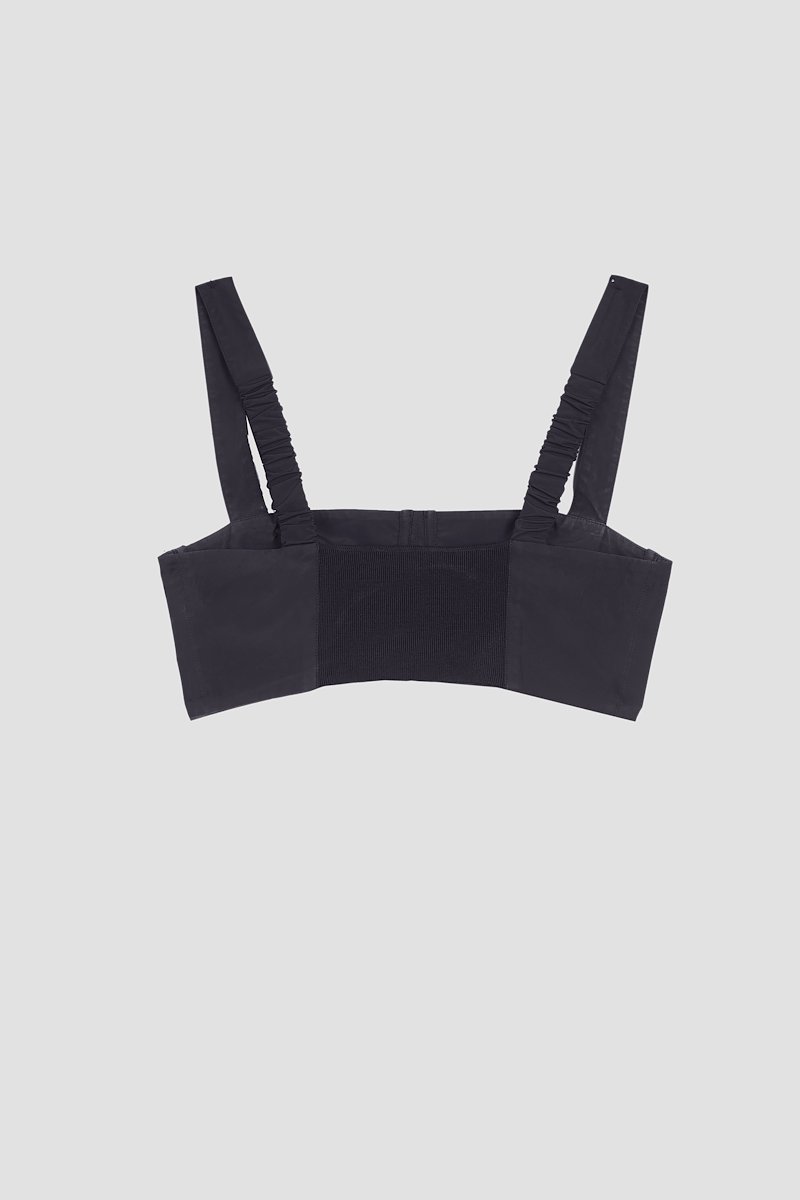 The Day Bra-black #1 The Day Bra, Black The Day bra top from 3.1 PHILLIP LIM featuring sweetheart neck, elasticated band, cropped and sleeveless.- 5