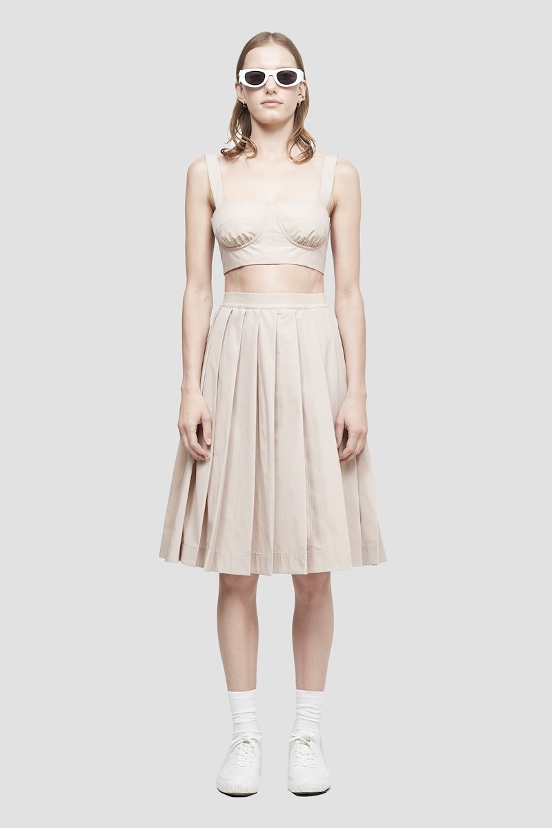 The Day Bra-neutrals #1 The Day Bra, Dark blush square-neck cropped top from 3.1 PHILLIP LIM featuring square neck, elasticated panelling, cropped, tonal design and elasticated shoulder straps.- 1