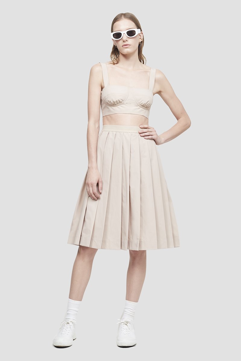 The Day Bra-neutrals #0 The Day Bra, Dark blush square-neck cropped top from 3.1 PHILLIP LIM featuring square neck, elasticated panelling, cropped, tonal design and elasticated shoulder straps.- 0