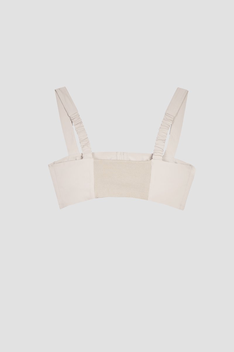The Day Bra-neutrals #0 The Day Bra, Dark blush square-neck cropped top from 3.1 PHILLIP LIM featuring square neck, elasticated panelling, cropped, tonal design and elasticated shoulder straps.- 6