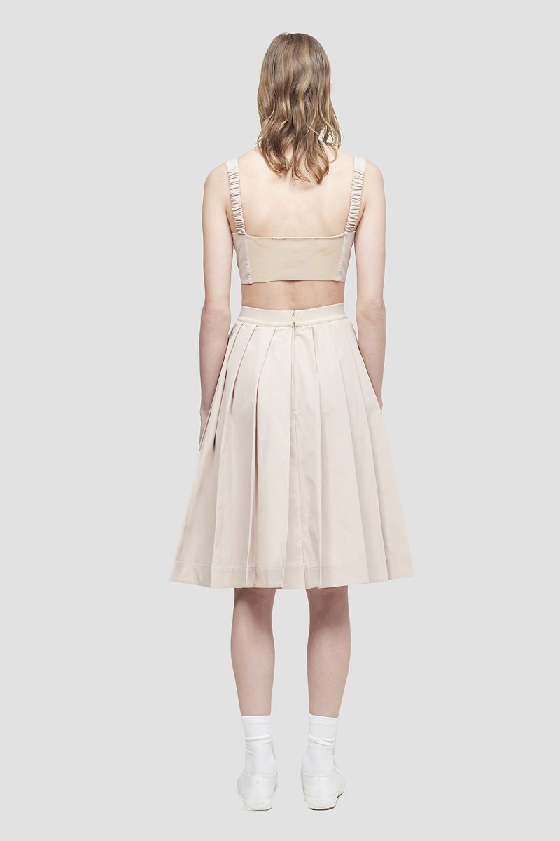 The Day Bra-neutrals #1 The Day Bra, Dark blush square-neck cropped top from 3.1 PHILLIP LIM featuring square neck, elasticated panelling, cropped, tonal design and elasticated shoulder straps.- 3