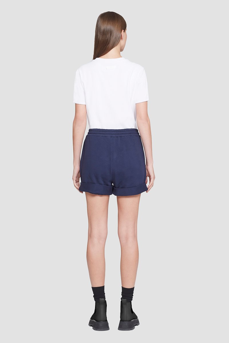 The Everyday Short-blue #1 The Everyday Short, Everyday track shorts from 3.1 PHILLIP LIM featuring navy blue, cotton, mini logo tag, elasticated drawstring waistband and two side slit pockets.- 3