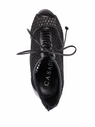 mesh lace-up boots展示图