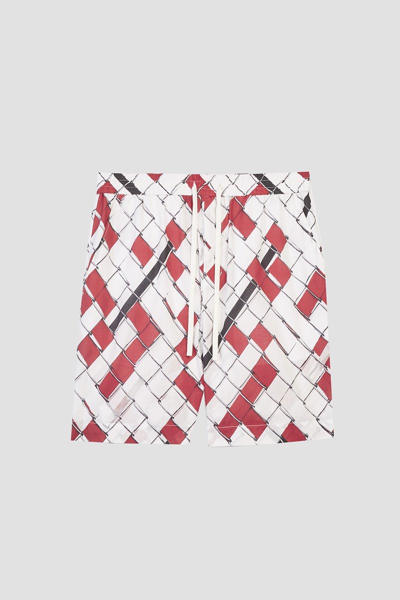 Cruiser Short-multicolour #1 Cruiser Short, woven-print deck shorts from 3.1 PHILLIP LIM featuring white, red, abstract pattern print, elasticated drawstring waistband, two side slit pockets and above-knee length.- 5