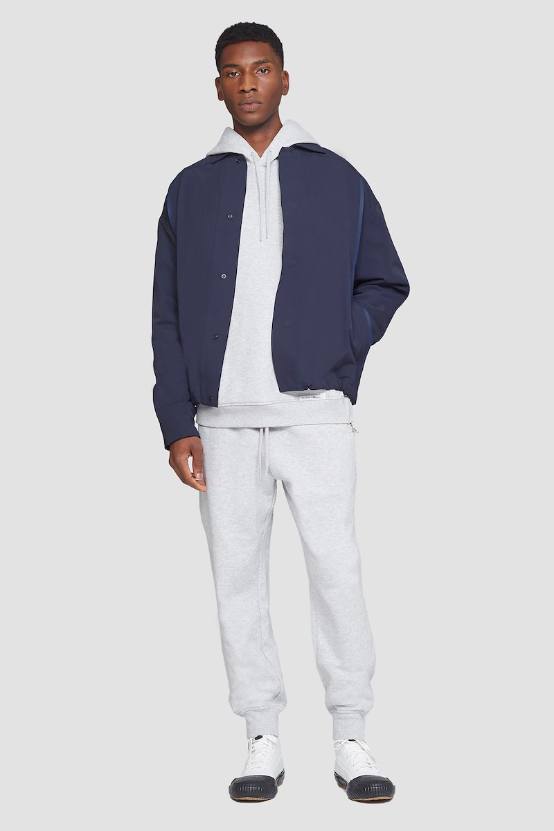 The Everyday Hoodie-grey #0 The Everyday Hoodie, Light heather grey cotton Everyday terrycloth hoodie from 3.1 PHILLIP LIM featuring terry-cloth effect, round neck, long sleeves, drawstring hood, front pouch pocket, straight hem and ribbed trim.- 0