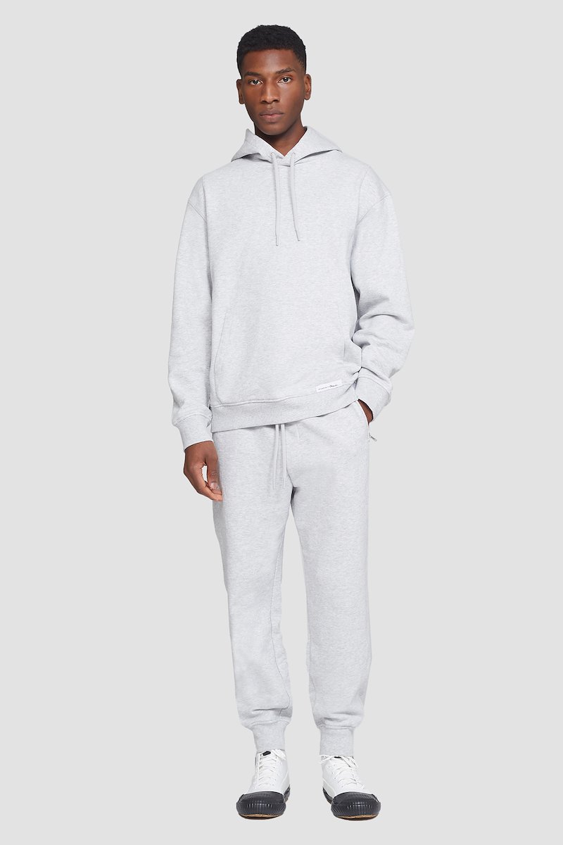 The Everyday Hoodie-grey #1 The Everyday Hoodie, Light heather grey cotton Everyday terrycloth hoodie from 3.1 PHILLIP LIM featuring terry-cloth effect, round neck, long sleeves, drawstring hood, front pouch pocket, straight hem and ribbed trim.- 1