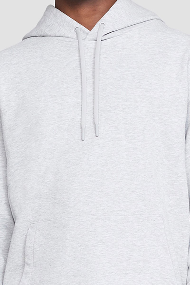 The Everyday Hoodie-grey #0 The Everyday Hoodie, Light heather grey cotton Everyday terrycloth hoodie from 3.1 PHILLIP LIM featuring terry-cloth effect, round neck, long sleeves, drawstring hood, front pouch pocket, straight hem and ribbed trim.- 4