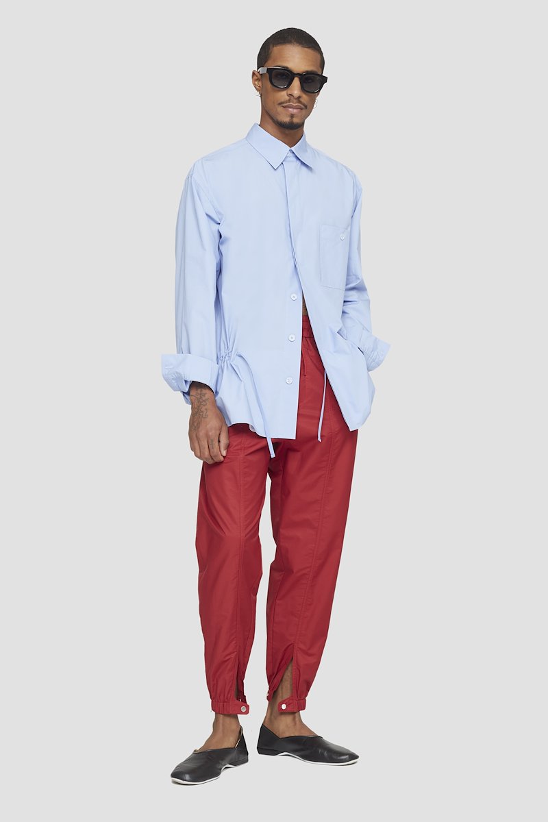 Track Pant-red #1 Track Pant, tapered-leg track pants from 3.1 PHILLIP LIM featuring rose red, cotton blend, tapered leg, elasticated drawstring waistband, two side slit pockets and elasticated ankles.- 1