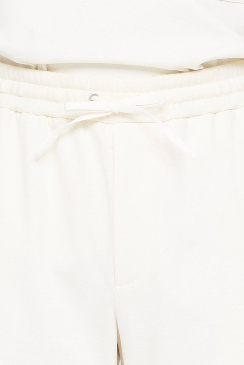 Boxer Short-white #0 Boxer Short, side-stripe sweatshorts from 3.1 PHILLIP LIM featuring ivory white, cotton, side stripe detailing, elasticated drawstring waistband, two side slit pockets and above-knee length.- 6
