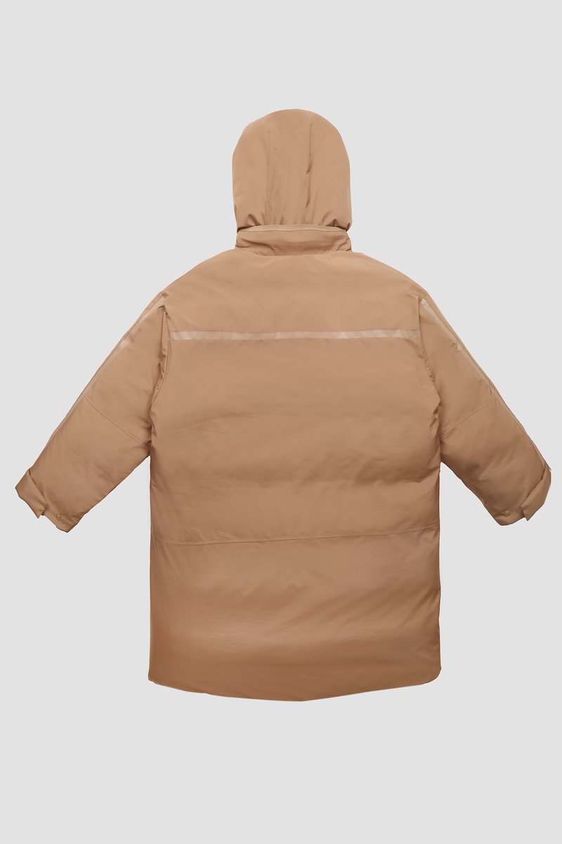 Unisex Duvet Parka-neutrals #0 Unisex Duvet Parka, Watnut Duvet oversized parka from 3.1 PHILLIP LIM featuring detachable hood, high neck, front press-stud and zip fastening, long sleeves, two handwarmer pockets, curved hem and water-repellent.- 12
