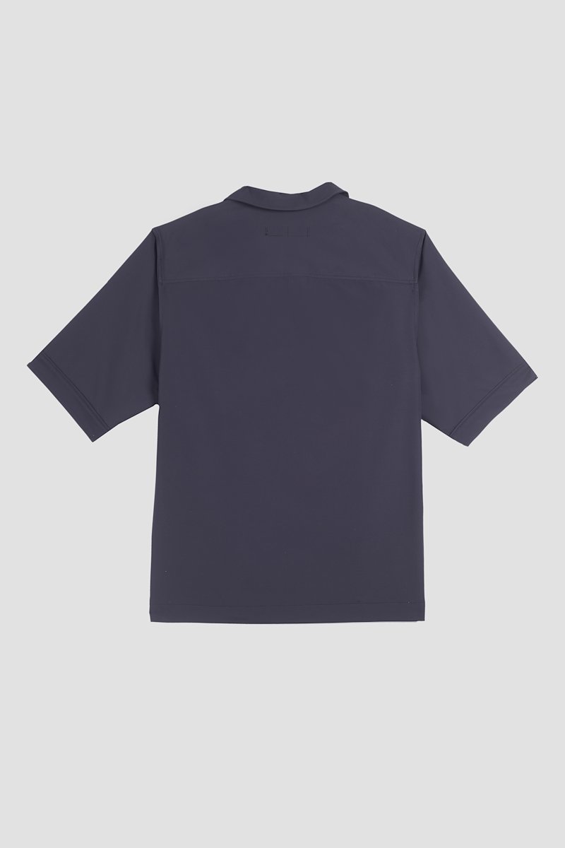 Kickin' It Shirt-blue #0 Kickin' It Shirt, Midnight blue Kickin It short-sleeved shirt from 3.1 PHILLIP LIM featuring notched collar, front button fastening, short sleeves, chest patch pocket and straight hem.- 6