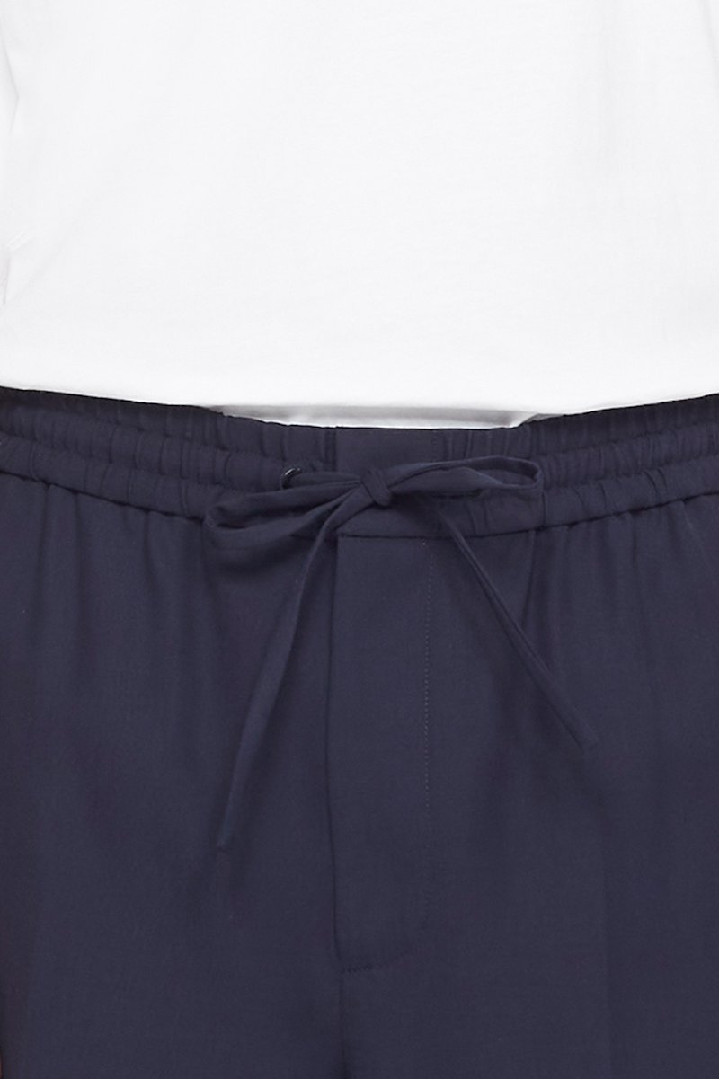 Cruiser Short-blue #0 Cruiser Short, jersey-knit desk shorts from 3.1 PHILLIP LIM featuring navy blue, jersey knit, elasticated waistband, drawstring fastening, two side slit pockets and above-knee length.- 4