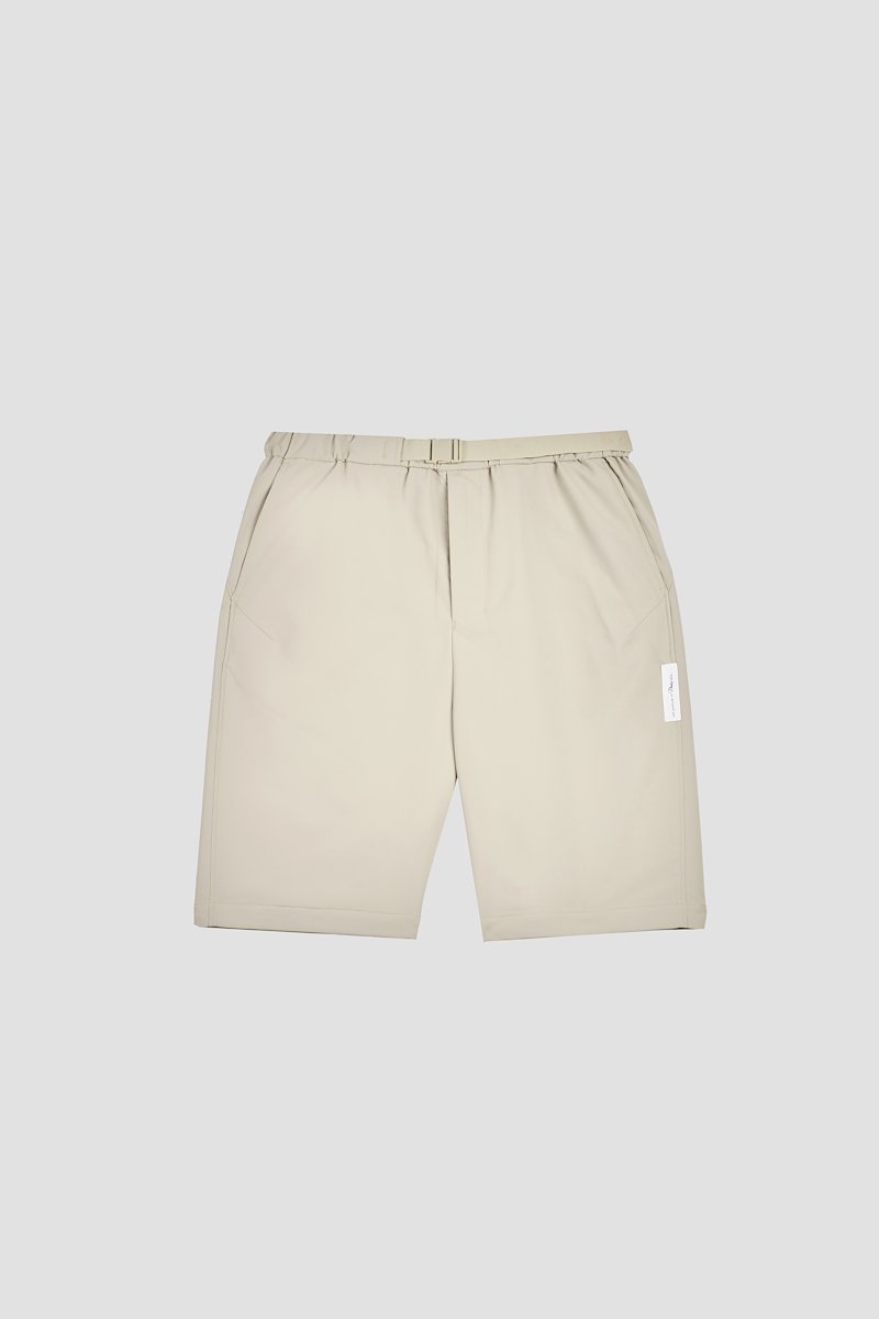 Kickin' It Short-neutrals #1 Kickin' It Short, Khaki beige Kickin It knee-length shorts from 3.1 PHILLIP LIM featuring logo patch to the side, elasticated drawstring waistband, two side slit pockets, two rear welt pockets and knee-length.- 5